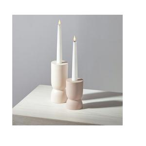 Candelabro minimalista decorativo, decoración romántica para el hogar, soporte de vela de cerámica para boda - Product Image 3