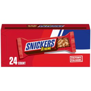 SNICKERS Xtreme Peanut and Caramel Chocolate Extra Peanuts, Extra Caramel Candy <b>Bar</b>, 1.55 Oz Single <b>Bar</b>, 24 Count - Product Image 2