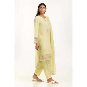 Traje Casual de Chifón Bordado para Mujer, 3 Piezas, para Verano, 100% Poliéster Transpirable, IPSTD-44737 - Product Image 2