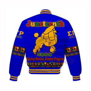 แจ็คเก็ตเลตเตอร์แมนฤดูหนาว SGRHO สำหรับชมรมนักเรียนหญิง ดีไซน์ทันสมัย โลโก้ด้านหน้า อบอุ่น สวมใส่สบาย ทนทาน คุณภาพระดับมืออาชีพ - Product Image 2