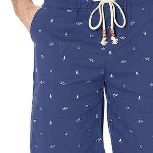 Pantalones cortos deportivos informales de verano para hombre, 100% algodón, transpirable, patrón sólido, tela de lona, teñido liso para uso diario, servicio OEM - Product Image 4