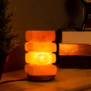 ไฟคริสตัลเกลือหิมาลายันงานฝีมือธรรมชาติแกะสลักด้วยมือสัมผัสจริงสำหรับตกแต่งบ้านขนาดกำหนดเองสีแดงสีขาวส้ม - Product Image 3