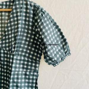 Hermoso Vestido Estampado Floral en Bloques de Algodón, Vestido para Uso Casual, Vestido Estampado a Mano - Product Image 5