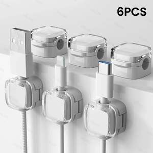 Self-Adhesive <b>Magnetic</b> Cable Management Clips Silicone Plastic and Nylon <b>Material</b> - Product Image 4