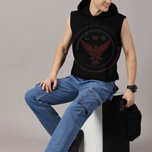 Fabriqué au Pakistan, sweat-shirts sans manches décontractés d'hiver, vêtements de rue, logo personnalisé, vente en gros - Product Image 5