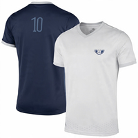 Camiseta de Malla 2026 Nueva Personalizada con el Número del Equipo Camiseta de Entrenamiento de Fútbol Transpirable y Ligera con Cuello en V, Impresión de Nombre OEM, 100% Poliéster