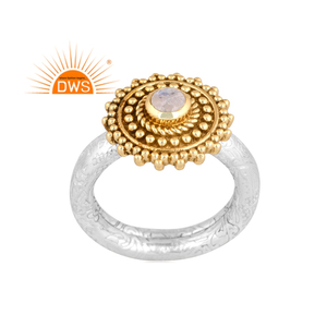 Best Selling Fine Sterling <b>Silver</b> Natural Rainbow Moon Stone Gemstone <b>Statement</b> <b>Ring</b> Custom Jewelry For Women Gift For Her - Product Image 1
