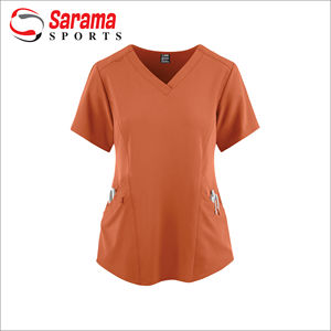 Conjuntos de uniformes de enfermería para mujeres y hombres, venta al por mayor, uniformes de Enfermería de manga corta, ropa larga para profesionales médicos - Product Image 1