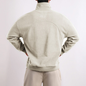 Sweat-shirt à col montant zippé pour homme, sweat-shirt en polaire à 14 zips, pull à col montant, sweat-shirt uni - Product Image 2