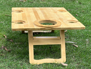 Picnic <b>Table</b> <b>Portable</b> with Wine Holder - Product Image 3