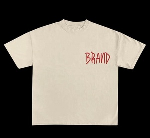 เสื้อยืดแขนยาวโอเวอร์ไซส์ลายกราฟิกของผู้ชายเสื้อยืดครอปโบซี่เข้ารูปผ้าฝ้าย100% ถัก - Product Image 5