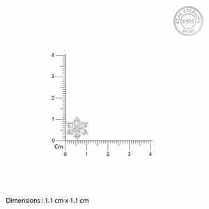 Boucles d'oreilles élégantes en flocon de neige fleuri en argent diamant religieux à la mode pour les fêtes cadeaux bijoux en acier inoxydable en cuivre - Product Image 4