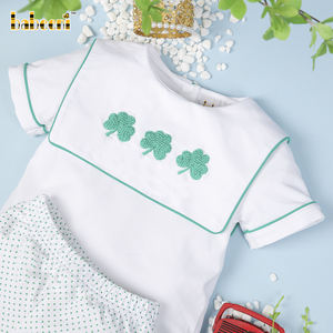 Babeeni OEM ODM Ensemble pour garçon en crochet à motif animal personnalisé, broderie artisanale, style luxueux, vêtements pour enfants en coton OEKO-TEX - Product Image 2