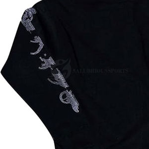 Sudadera con Capucha Personalizada de Poliéster/Algodón, Resistente al Viento y al Sol, de Alta Calidad, Transpirable, con Detalles de Pedrería para la Temporada de Invierno - Product Image 6