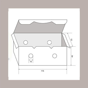 100 piezas BIO 115x73H45 pequeño soporte para croquetas fritas desechable para llevar Havana Lunch Box - Product Image 3