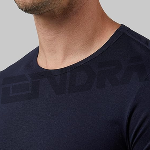 <b>Blue</b> colour fitted tshirt for <b>men</b> full sleeve made with breathable stretch fabric slim fit comfort gym casual wear daily style - Product Image 3