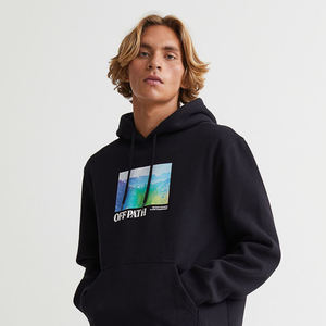 Custom Printed Logo Men's Oversize Pullover Hoodies 100% Cotton Long Sleeve Streetwear for Winter Embroidered Men's Streetwear - Product Image 4