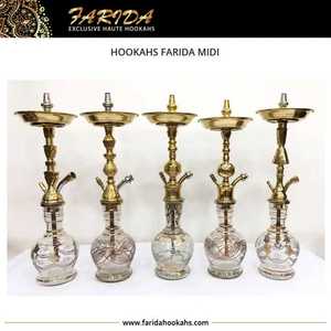 Farida Premium Luxury Egyptian Solid Brass Midi Hookah Set Deep Hand Grabado con Lacquer Technics Box Packed, venta al por mayor - Product Image 2