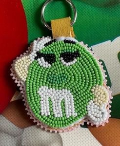 Llaveros de diamantes de imitación Vintage hechos a mano Bling Multicolor Alfabeto Inicial Color personalizado Muñequera - Product Image 3