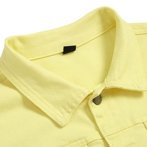 Chaqueta vaquera personalizada para hombre, chaqueta vaquera clásica hecha en fábrica, estilo camionero ajustada, prendas de vestir exteriores de calle, chaqueta vaquera de algodón cortada con botones - Product Image 6