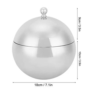 Luxury Stainless Steel Sphere <b>Ice</b> <b>Bucket</b> <b>with</b> <b>Lid</b> Double Wall Insulated Keeps <b>Ice</b> Cold for Parties Bars Home - Product Image 4