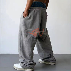 Pantalones Deportivos de Felpa de Algodón para Hombre, Estilo Informal, Pierna Recta, Anchos y Holgados - Product Image 4