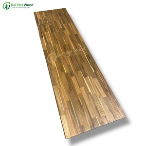 Plan de travail en bois d'acacia finition teck doré, panneaux de comptoir, huile cirée pour usage en cuisine comme plateau de table - Product Image 5