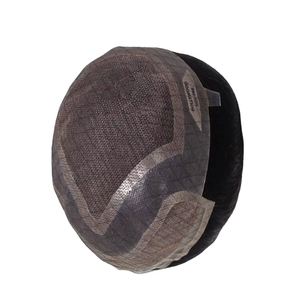 Taz Hair Men's Kinky Straight Deep Wave Water Wave Styles Peluca tupé hecha de cabello Remy indio y cabello humano de Bangladesh - Product Image 1