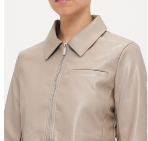 Nueva chaqueta de cuero de moda para mujer, prendas de vestir exteriores de invierno para mujer, chaquetas de cuero para mujer, venta al por mayor, chaqueta de cuero personalizada para mujer - Product Image 6