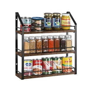 Large metal <b>kitchen</b> <b>rack</b> designed with solid steel <b>shelves</b> for durable <b>and</b> convenient home <b>kitchen</b> organization - Product Image 4