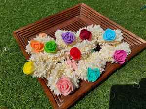 Jazmín Artificial Hecho a Mano Gajra para Damas de Honor Accesorios PARA EL Cabello Mayoon Haldi Celebraciones Pulsera India Ganey Ganaas - Product Image 2