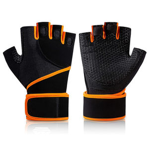 Half-Finger Leather Fitness Training <b>Gloves</b> <b>Fingerless</b> Workout Gym Sport <b>Gloves</b> Competition-Ready <b>for</b> Weightlifting - Product Image 1