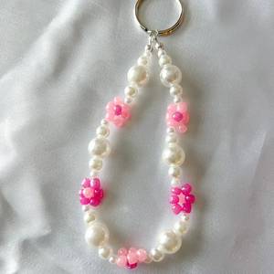 Llavero de flores con cuentas Perlas de imitación tejidas - Product Image 5