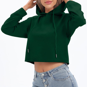 เสื้อฮู้ดแบบสวมหัวอเนกประสงค์สำหรับผู้หญิงสีพื้นเหมาะสำหรับลุคสปอร์ตสตรีทแวร์หรือแฟชั่น-บริการขายส่ง - Product Image 3