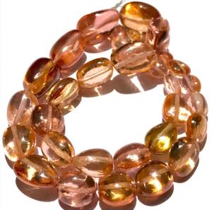 Collier pour femme en pierres de morganite de laboratoire de forme ronde, lustre pêche, 20 carats, certifié IGI - Product Image 3