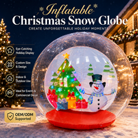 Globe de neige gonflable géant en PVC personnalisé pour cabine photo, design étanche pour événements de fin d'année, centres commerciaux, extérieur