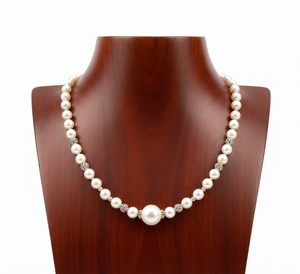 Collar de Perlas de Agua Dulce de Alta Calidad, Hecho a Mano, Grado AAA, Colores Blanco y Dorado, Diferentes Tamaños y Formas, Tipo Cadena, para Mujer - Product Image 2