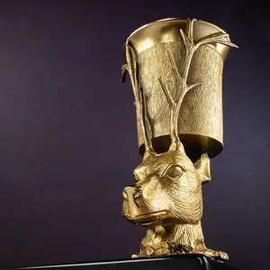 Luxury Modern Aluminium for Cooler Glossy Carving Finish Handmade Eco-Friendly Stylish Wine Cooler <b>Rose</b> <b>Gold</b> Rim Accent - Product Image 2