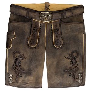 Pantalones cortos de verano informales para niños de High Street, tela suave transpirable a prueba de viento, cuero de secado rápido bordado Lederhosen - Product Image 1