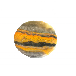 Venta al por mayor Natural caído abejorro jaspe Palma plana piedras preciosas piedra de cristal Ovalada para curar otras artesanías de cristal - Product Image 2