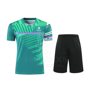 Uniforme de Tenis de Diseño Moderno, Transpirable, 100% Poliéster, Secado Rápido, Absorbe la Humedad, Color Sólido, Ropa de Práctica - Product Image 1