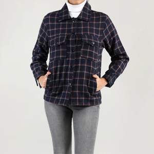 "Trendy <b>Women</b> Plaid Shacket - Button-Up Checkered Shirt Jacket for Casual and Outdoor Wear - Product Image 5