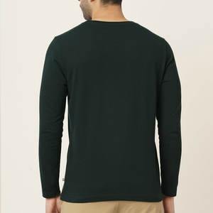 Camisetas baratas al por mayor más vendidas de los hombres de secado rápido 100% algodón de alta calidad Casual manga larga bajo MOQ camisetas de los hombres - Product Image 4