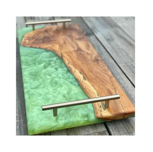 Bandeja de Servicio de Desayuno de Madera y Resina, Diseño Nuevo Personalizado - Product Image 5