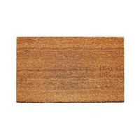Tapis de porte extérieur épais en fibre de coco naturelle vietnamienne, non peint, brun uni, vente en gros
