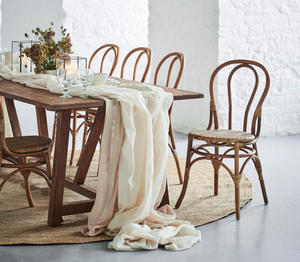 Venta al por mayor toscano de madera doblada X Back Vineyard muebles de comedor silla con respaldo cruzado de madera de roble X sillas con respaldo - Product Image 4