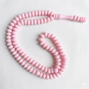 Rosario Musulmán de Plástico Rosa Claro al por Mayor, Cuentas de Oración Islámicas Facetadas, Tasbih Brillante Rosa, Misbaha de Color Personalizado - Product Image 1