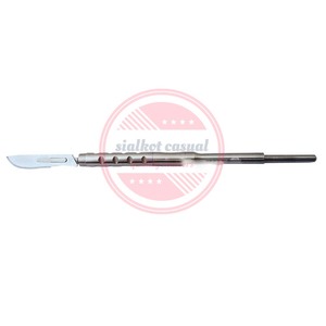 Mango de bisturí quirúrgico de acero inoxidable Hoja con logotipo personalizado hecha de metal - Product Image 2