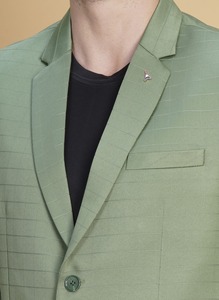 Blazer Classique Formel pour Hommes avec Col en V Coupe Ajustée Costume d'Affaires pour Bureau, Mariages et Événements Professionnels à Vendre - Product Image 2