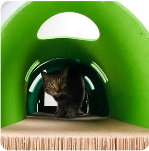 Túnel Rascador para Gatos, Plegable, Retráctil, Rectangular, Modular, de Tela de Algodón y No Tejida, Juguete para Gatos - Product Image 2
